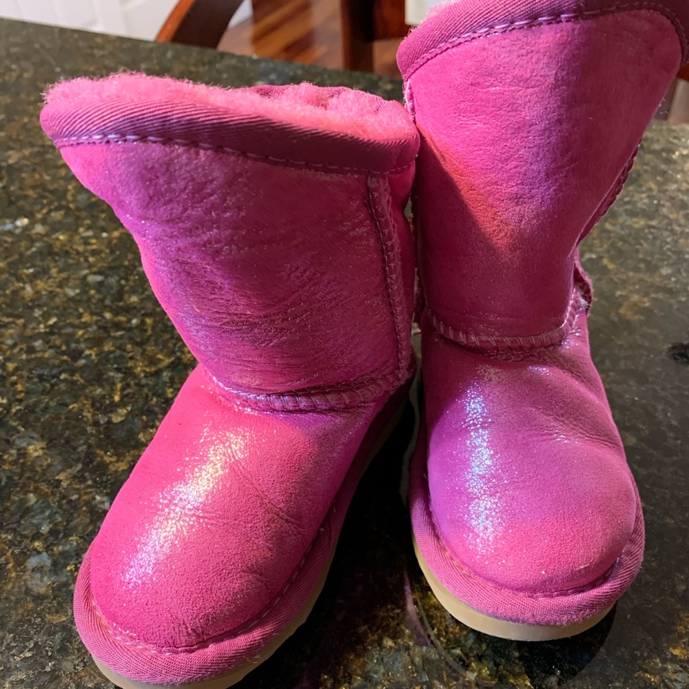 Australia Luxe Metallic Pink Boots Size 8T
